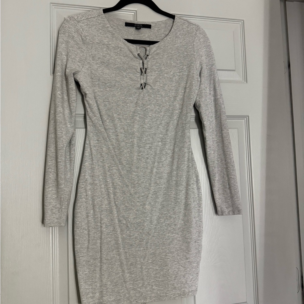 Gray mini  Dress GUESS long sleeve